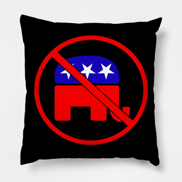 Anti Republican | Vote Democrat Pillow by epiclovedesigns