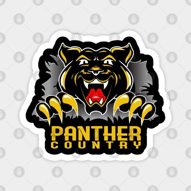 PANTHER COUNTRY Magnet by Illustratorator