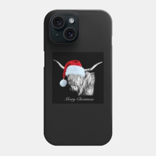 Highland Cow at Christmas Phone Case