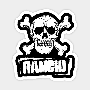 skull white type both Magnet