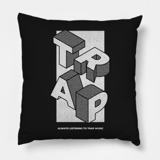 Trap Music Isometric Letter Blocks Pillow