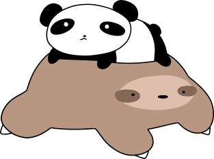 Little Panda and Sloth Magnet