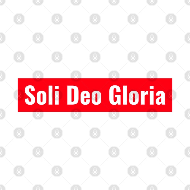 Soli Deo Gloria block shirt Minimal design Christian apparel. by Patrickchastainjr