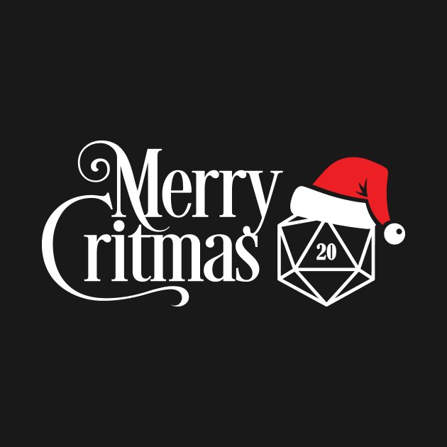 Merry Critmas Santa Hat D20 by OfficialTeeDreams