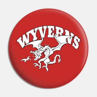 Wyverns mascot (b&w) Pin