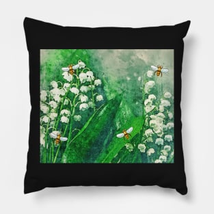 Lily of the Valley and Bees Pillow