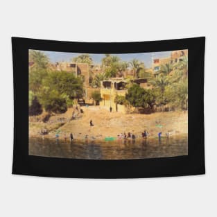 Life By The River Nile Tapestry