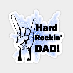 Hard Rockin' Dad - Horns Up Magnet