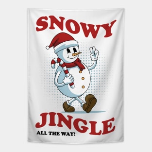 Cute Snowman Christmas Tapestry