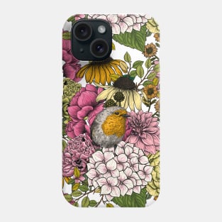 Robins in the garden 5 Phone Case