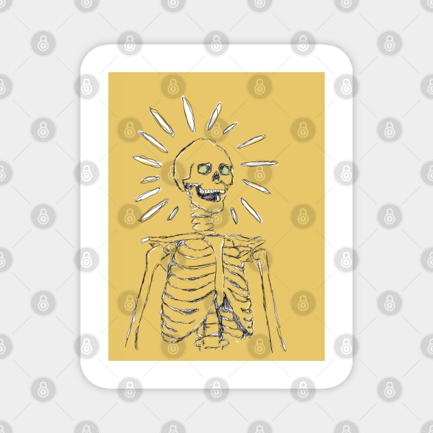 Skeleton Surprised Magnet by BrandxbyCristina