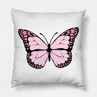 pink aesthetic butterfly Pillow