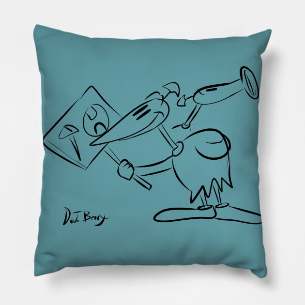 Screwball Pillow by D.J. Berry