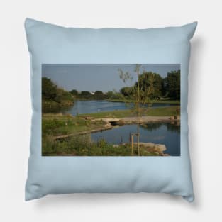 Lakeside View by the Sea Pillow