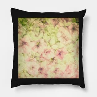 Soft Pink Flowers textured photo art Pillow