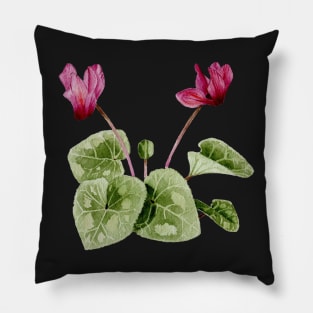 Classic Pink Cyclamen Pillow