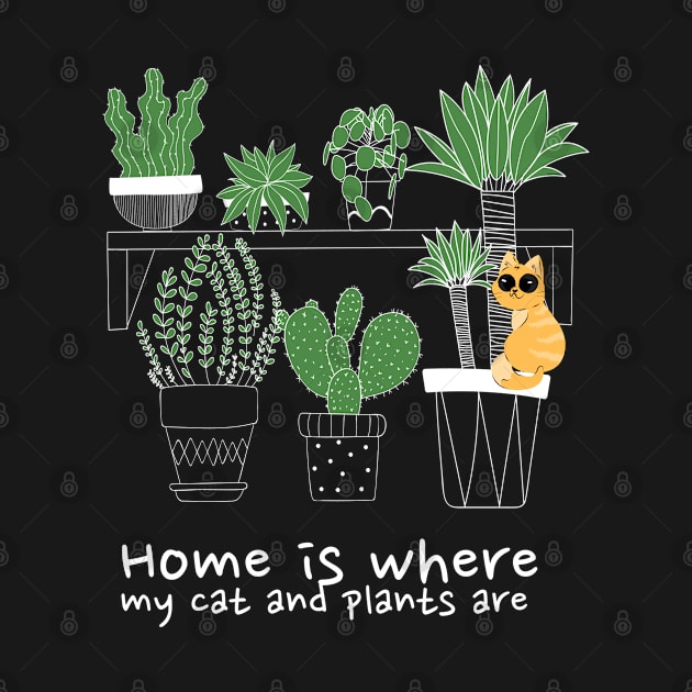 Easily Distracted By Plants And Cats by Cor Designs