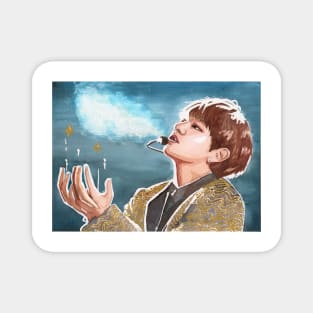 Kim Taehyung V BTS Singer Watercolour Fanart Magnet