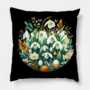 Spring Snowdrop - Spring vlowers Pillow