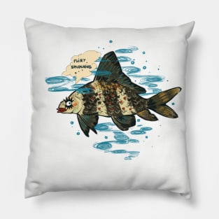 Fish flirting Pillow