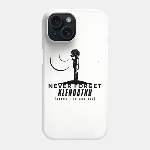 Never Forget Klendathu - black Phone Case by CCDesign