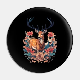 Deer Artwork Pin