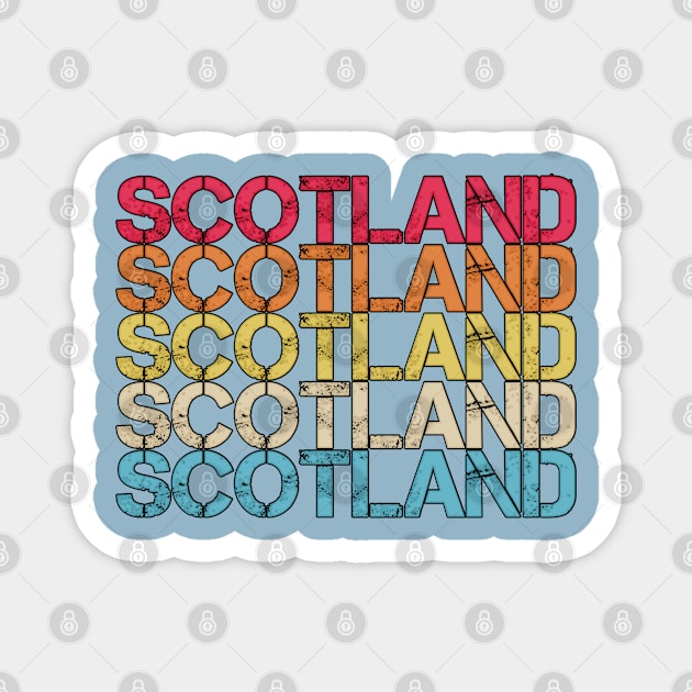 Scotland Retro Vintage Distressed Country Souvenir Gift Magnet by Inspire Enclave