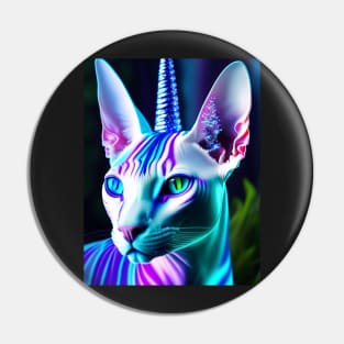 Glowing Unicorn Hybrid Sphynx Pin