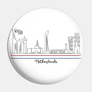 Doha Skyline - Qatar 2022 - Netherlands Pin