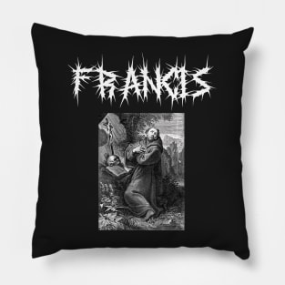 Saint Francis of Assisi Gothic Death Metal Pillow