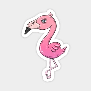 cartoon pink flamingo Magnet