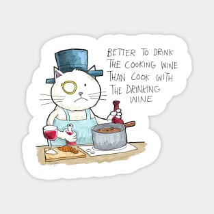 Dapper Cat - Cooking Wine Magnet