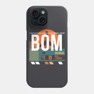 Mumbai (BOM) Airport Code Baggage Tag Phone Case