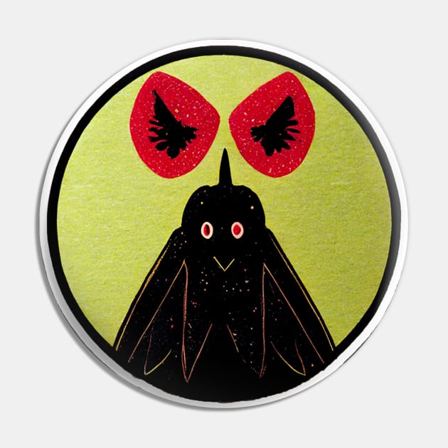 The cutest mothman vintage art out there Pin by nonbeenarydesigns