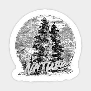 Nature Pine trees Hiking Magnet