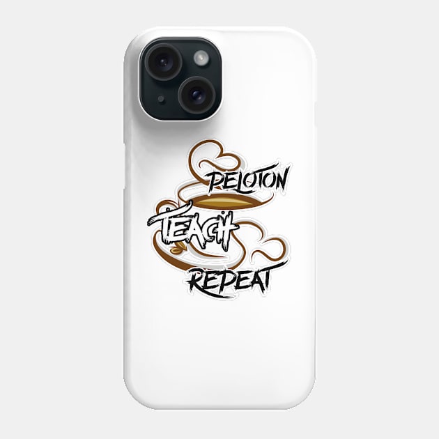 Coffee Teach Repeat Phone Case by M-HO design