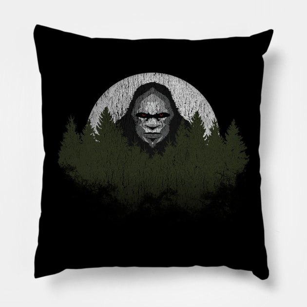 Visit Camp Sasquatch - Camping Moon Bigfoot TDesign SF4 Pillow by Vector Deluxe