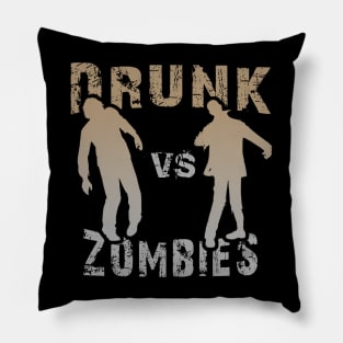 Drunk vs Zombies - Funny Zombie Horror Pillow