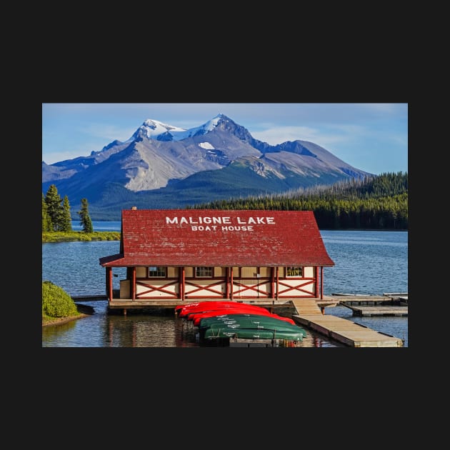 Jasper National Park Maligne Lake Boat House Albert Canada by WayneOxfordPh