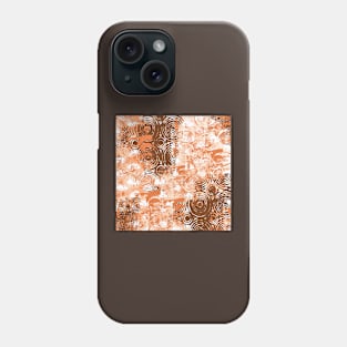 Earth Toned Abstract Block Print Phone Case