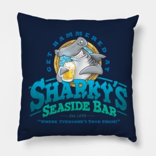 Sharky's Seaside Bar Pillow