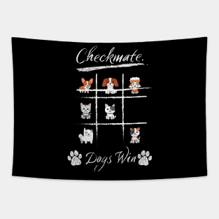Checkmate. Dogs Win Tapestry