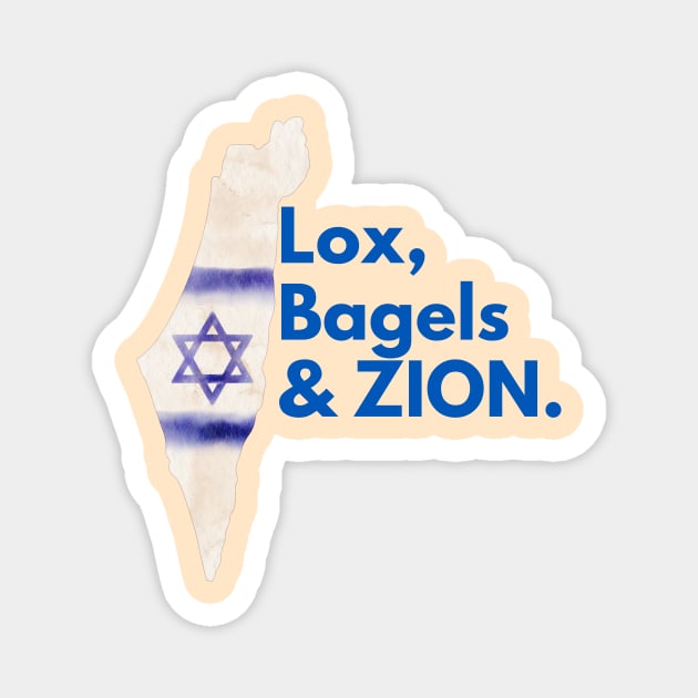 Lox, Bagels & Zion Magnet by Uri Zehavi