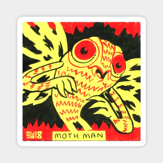 Mothman Magnet by washburnillustration