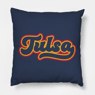 Retro Tulsa Script Pillow