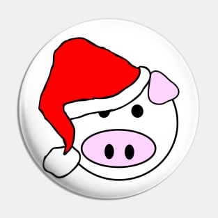 Christmas Pig Emoji Pin