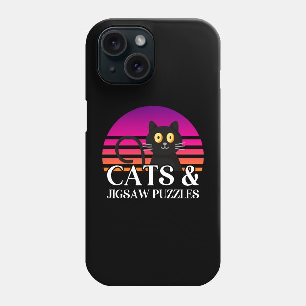 Cats & Jigsaw Puzzles Phone Case by Mey Designs