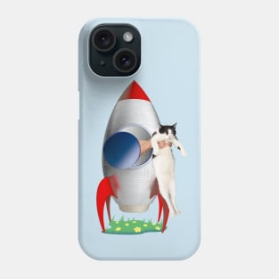 Cats Not Allowed In Rocket (Tuxedo Kitty) Phone Case