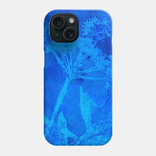 Neon Blue Cow Parsley Phone Case