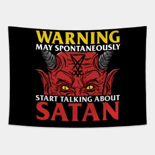 Warning May Spontaneously Start Talking About Satan Tapestry